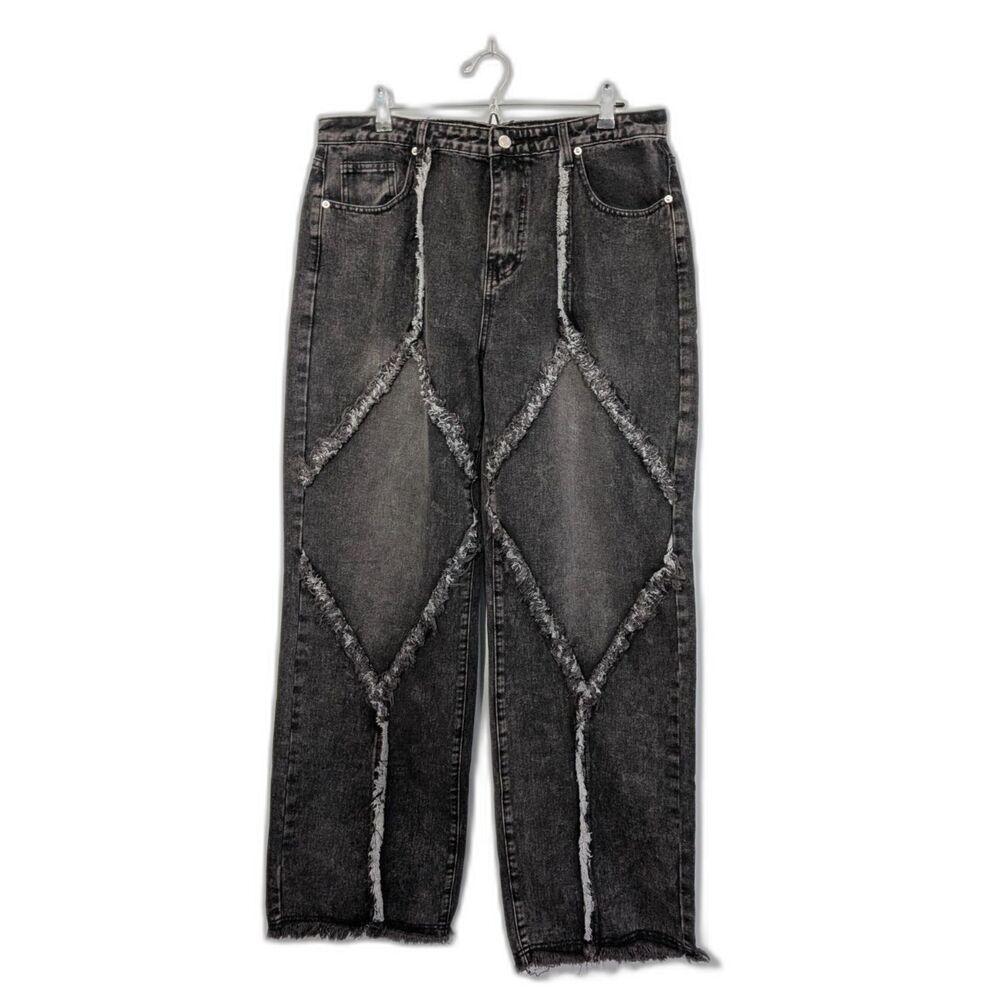 PrettyLittleThing Women's Tall Washed Jeans Black Size 12